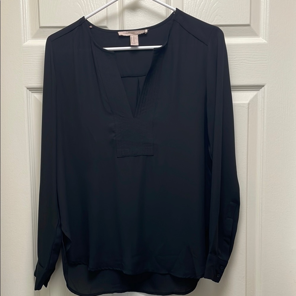 $2! 5 for $10 🔥Forever 21 Black Long Sleeve Relaxed Blouse Sz XS